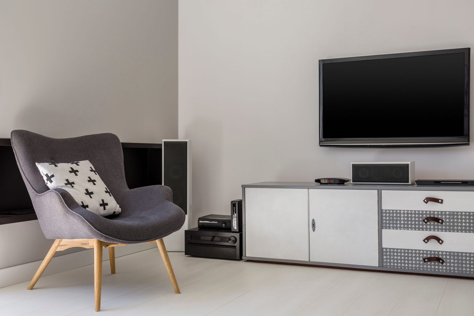 Modern flat-screen TV picture repair in a Johannesburg home